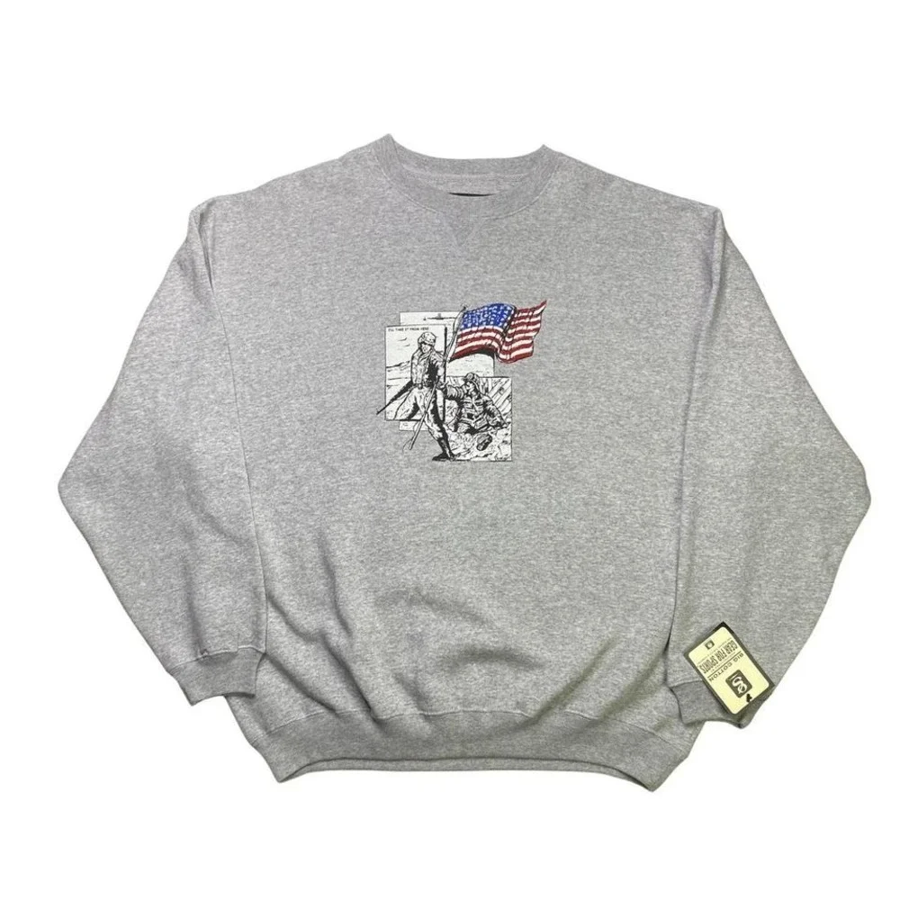 Vintage 2000s September‎ 11 firefighter and military sweater